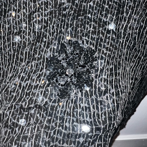 Vintage crop black sequin top - Picture 3 of 4